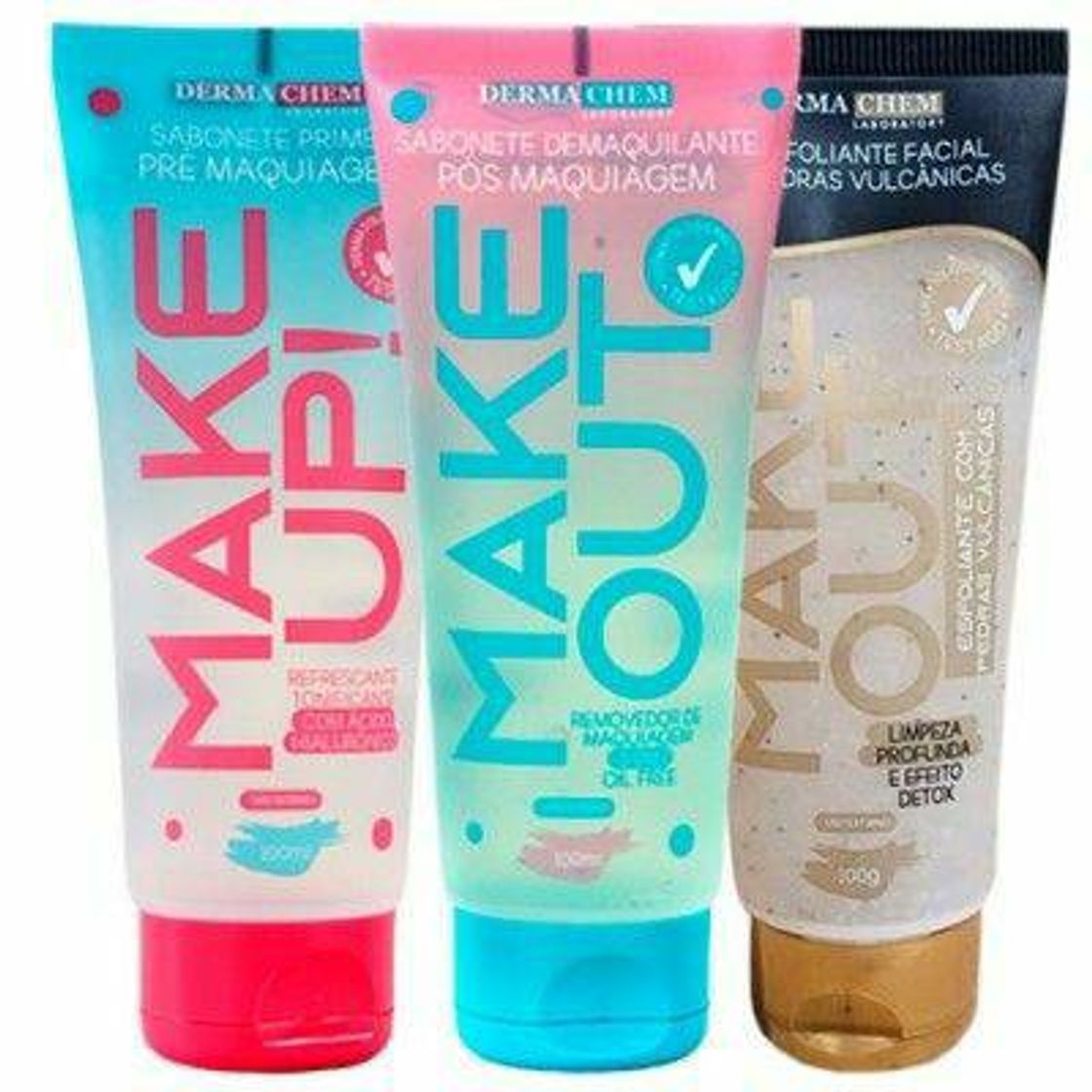 Social Kit sabonetes Pré e Pós Maquiagem+Esfoliante Detox 