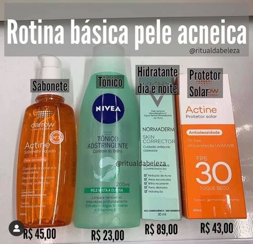 Moda Rotina acneica