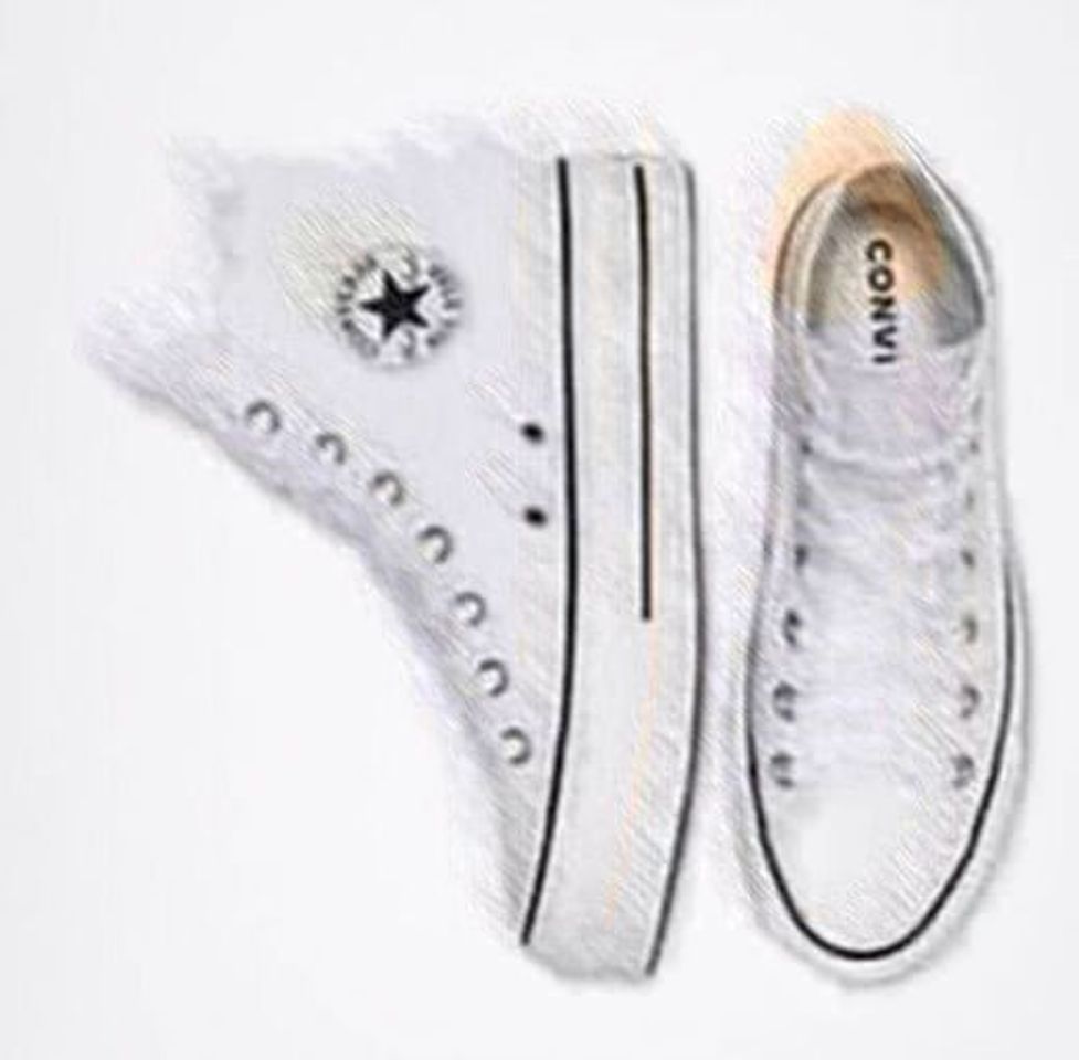 Moda Converse Chuck Taylor CTAS Lift Hi, Zapatillas para Mujer, Blanco