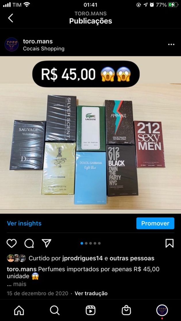 Moda Promoção de perfumes importados 😱😍