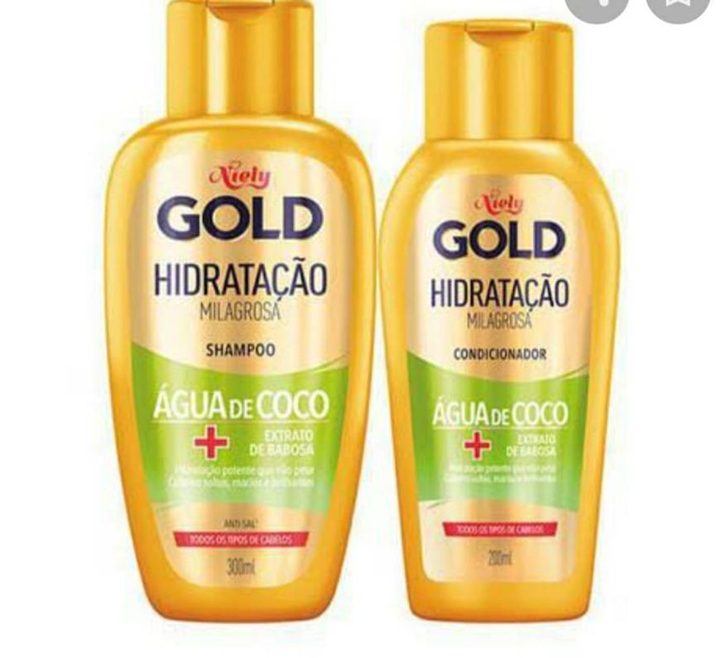 Moda Shampoo e condicionador gold