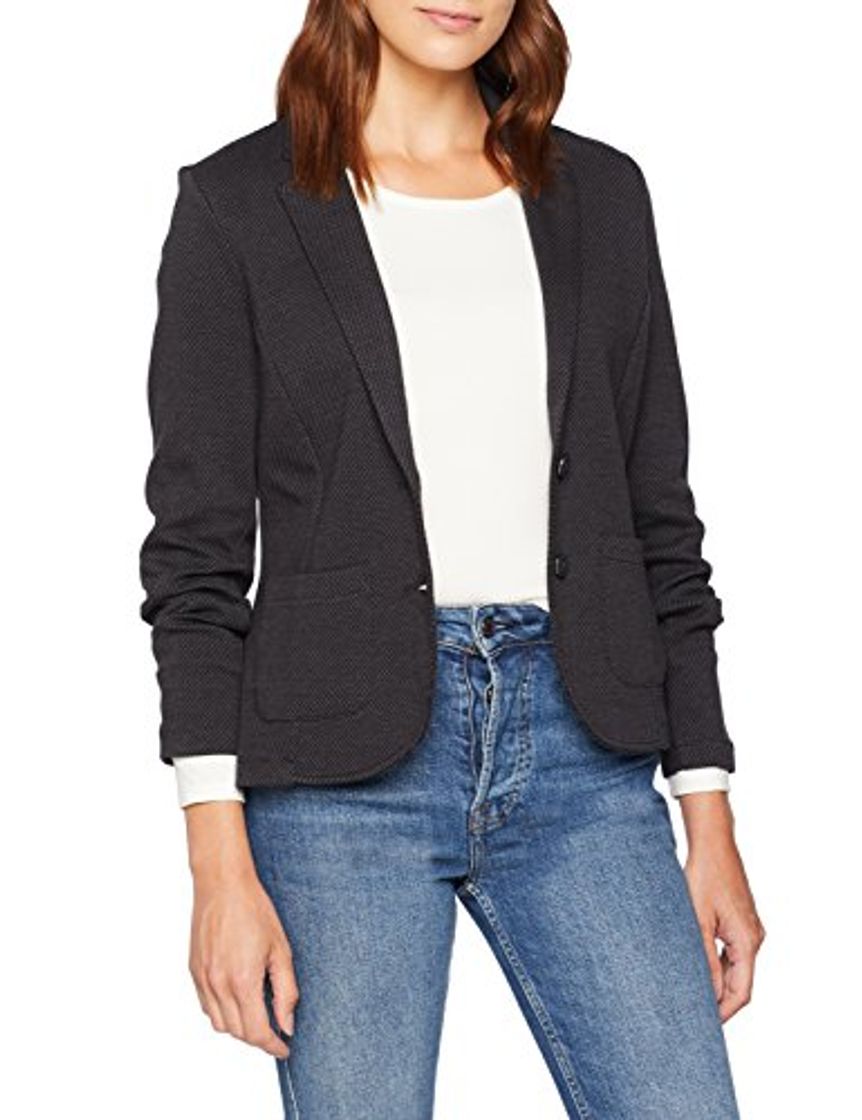 Moda Tom Tailor Femininer Blazer Chaqueta de Traje, Negro