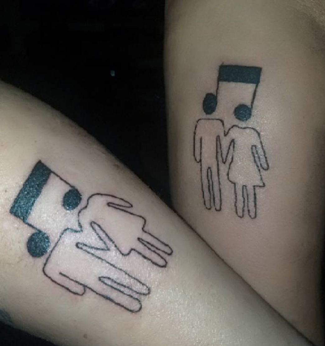 Fashion Tattoo casal - Unidos pela música 