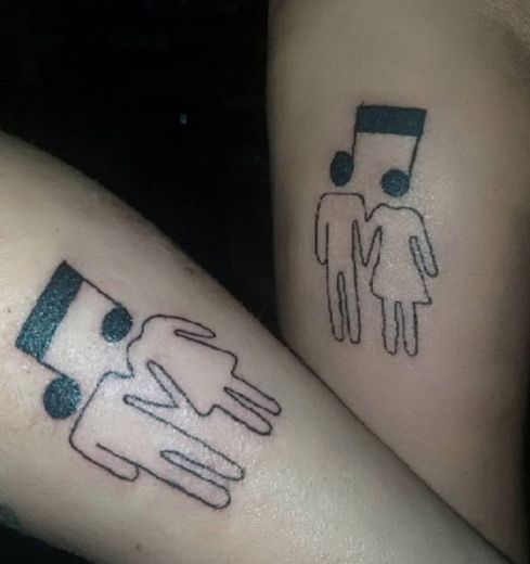 Tattoo casal - Unidos pela música 