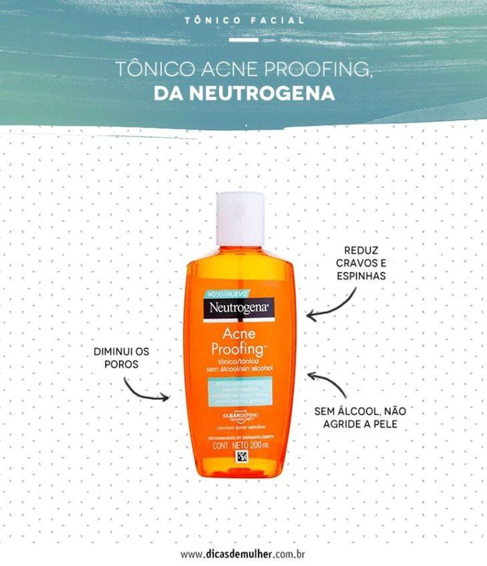 Moda Tônico Neutrogena Acne Proofing