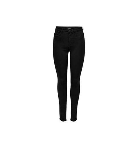 Only Onlroyal High Sk Jeans Pim600 Noos, Jeans Skinny para Mujer, Negro