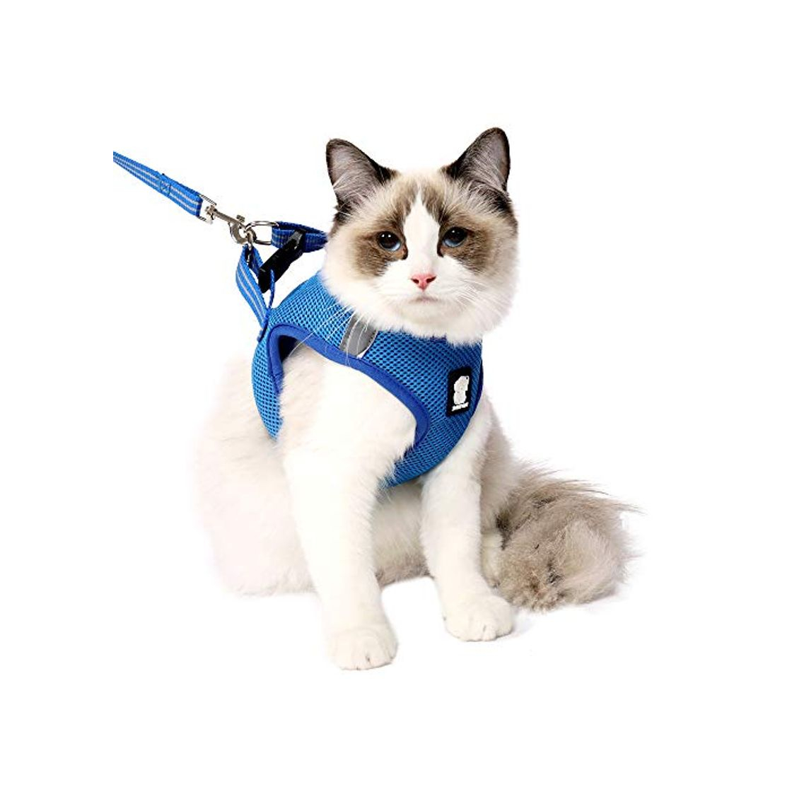 Product EVEL Conjunto de arnés y Correa para Gato Chaqueta de Chaleco Acolchada de Malla Suave Ajustable Reflectante a Prueba de Escapes para Mascotas Cachorro Gatito Caminata al Aire Libre