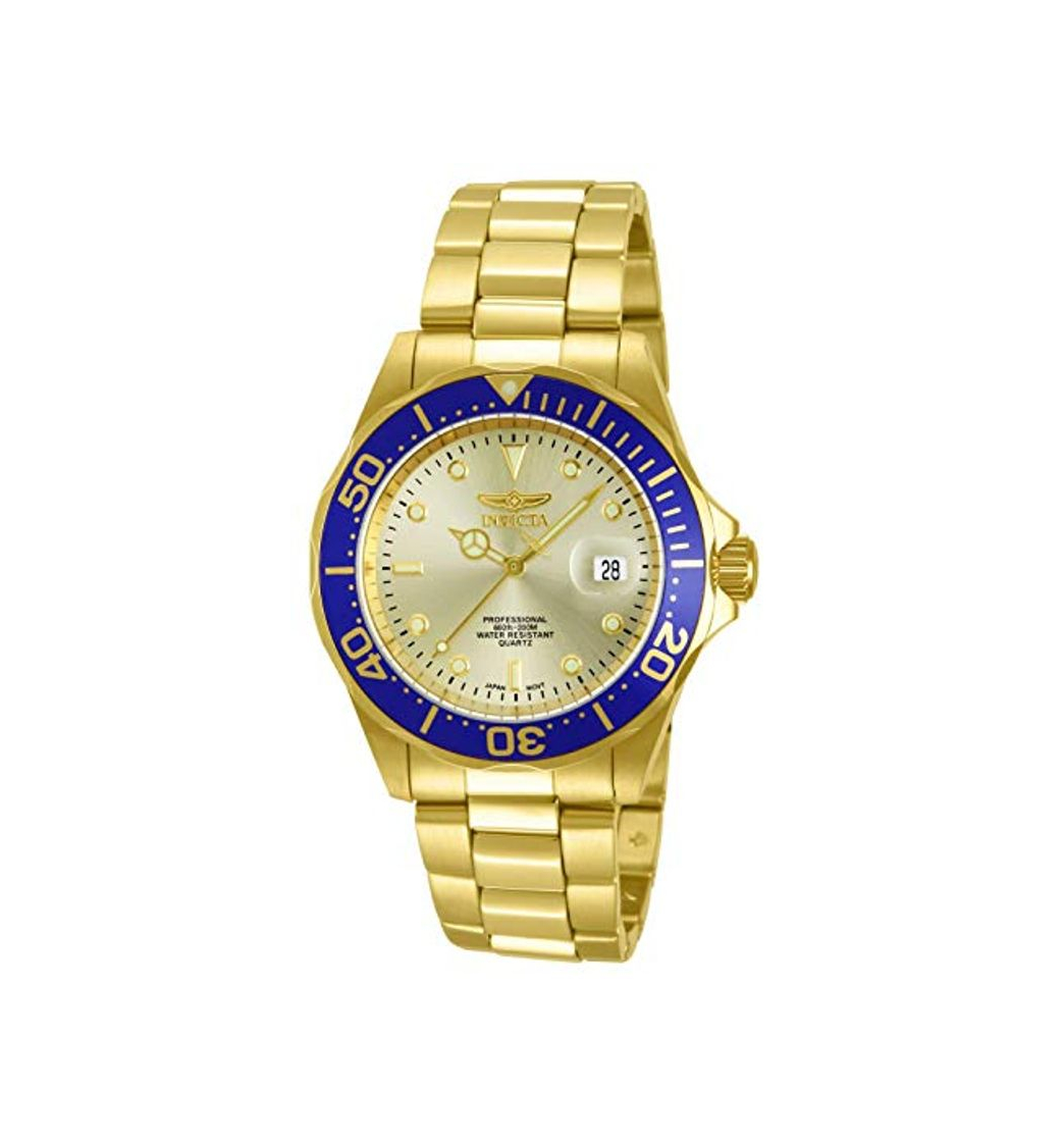 Products Invicta 14124 Pro Diver Reloj Unisex acero inoxidable Cuarzo Esfera oro