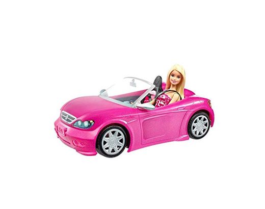 Barbie y su coche descapotable muñeca con coche, regalo para niñas y