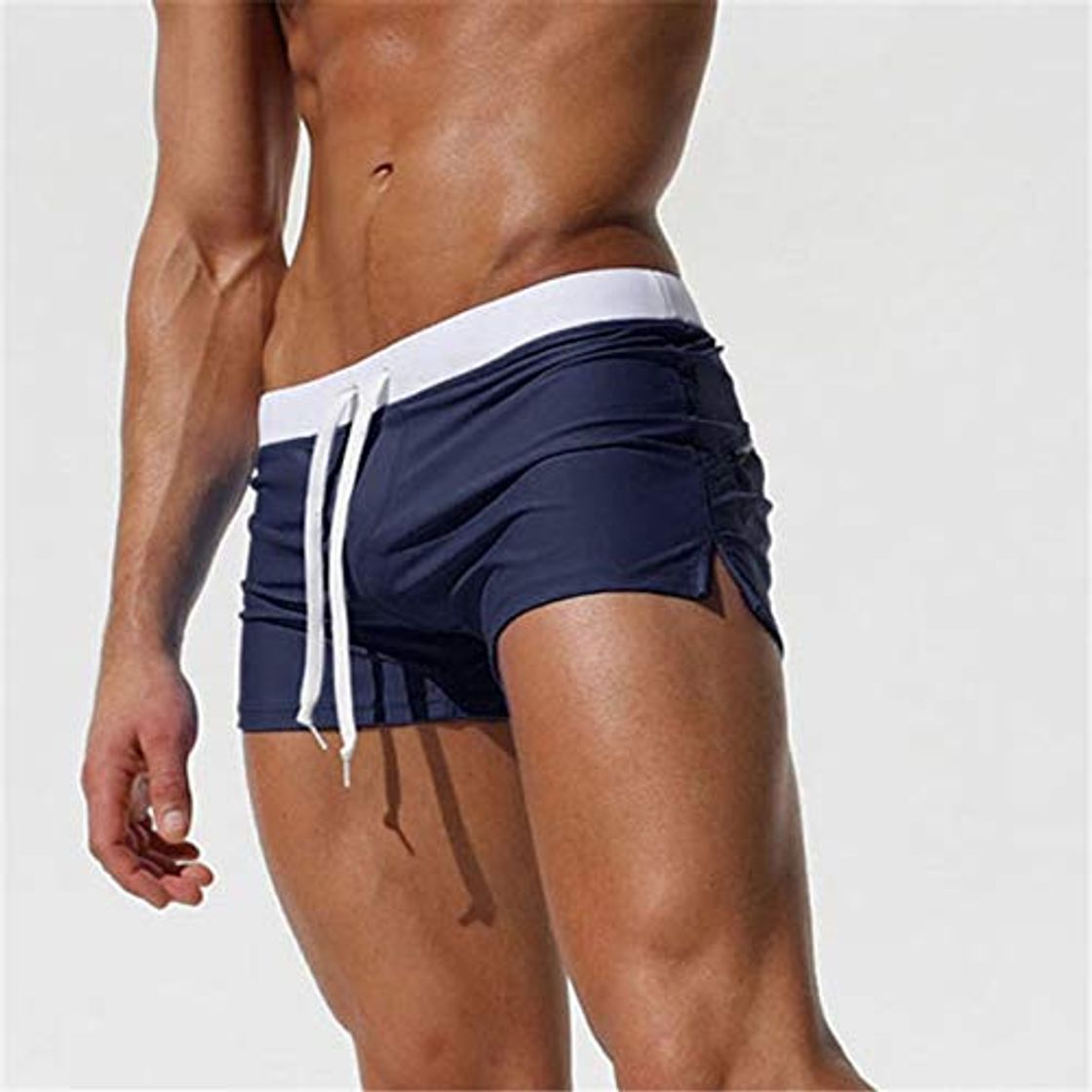 Fashion DECTN ALSOTO Traje de baño Hombre Traje de baño Bañador Sunga Hot Hombres Swim Briefs Shorts de Playa Mayo Sungas De Praia Homens XL Short Azul   Marino