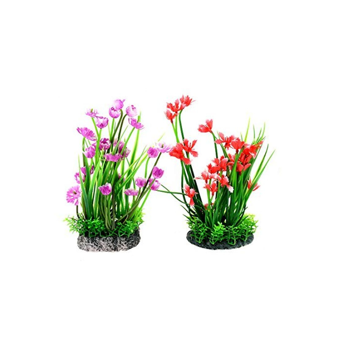 Products DealMux 2pcs Plastic Fish Tank Aquário Água Aquascaping grama florais Plantas