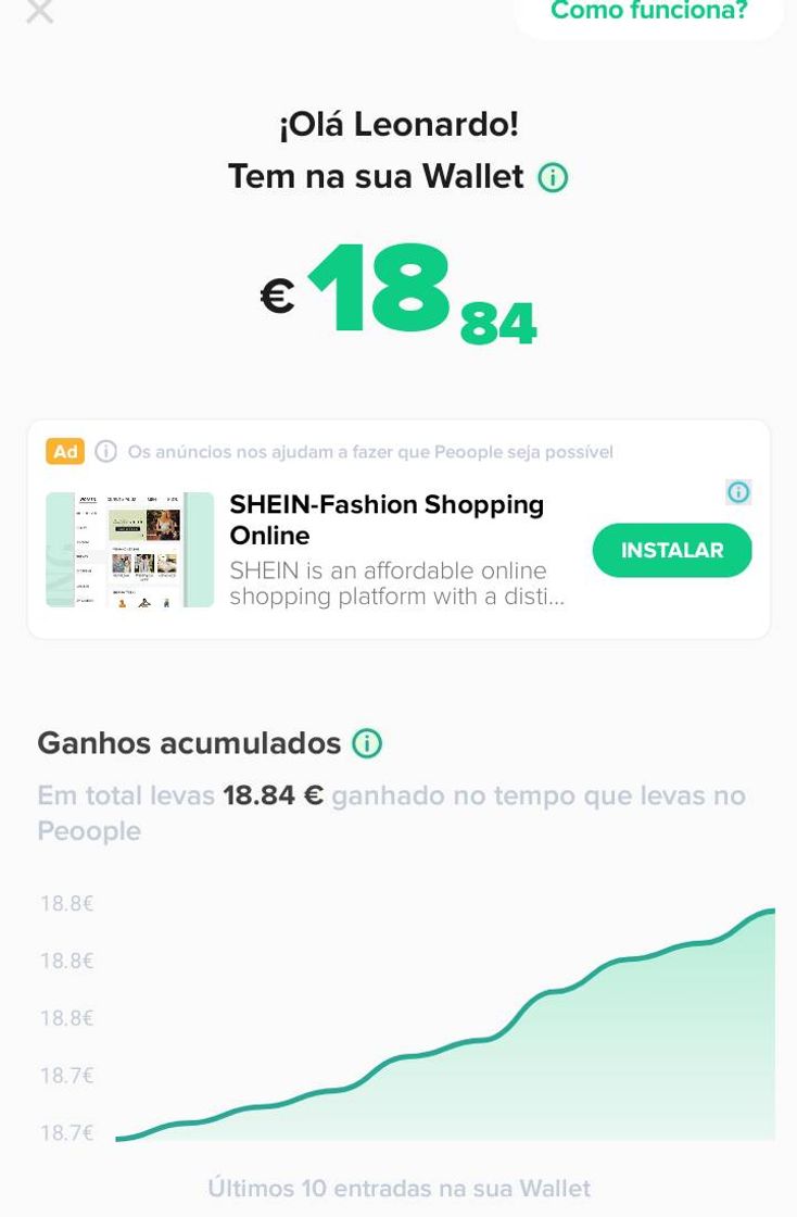 Moda Troca de interações