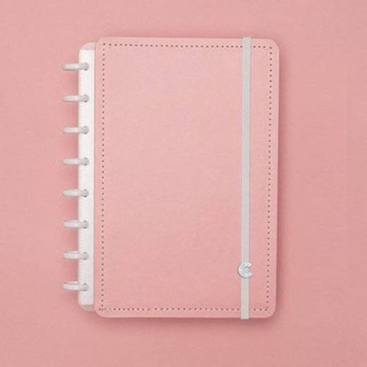 caderno inteligente rosa pastel 