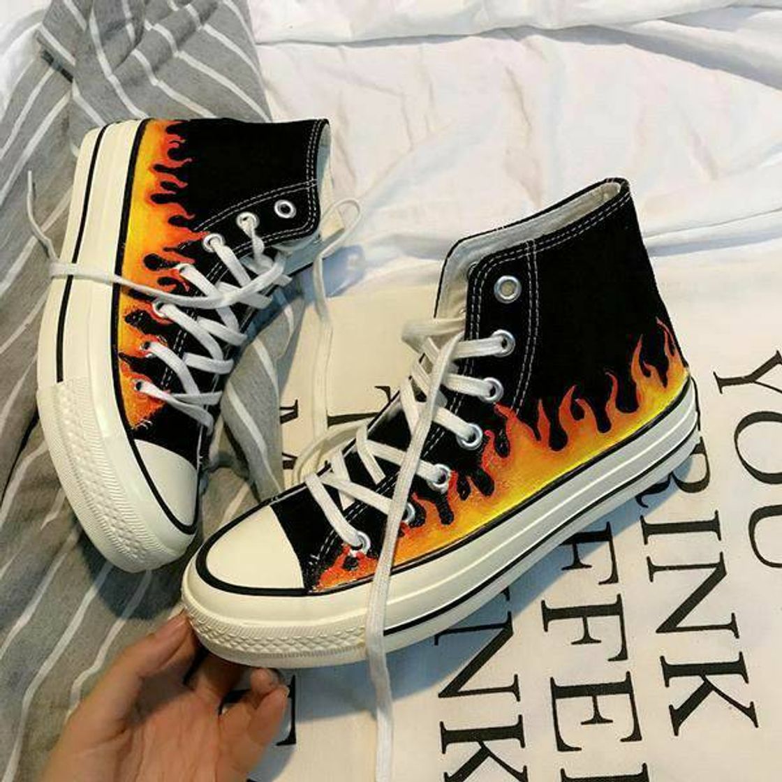 Moda tênis customizado 🔥🧡