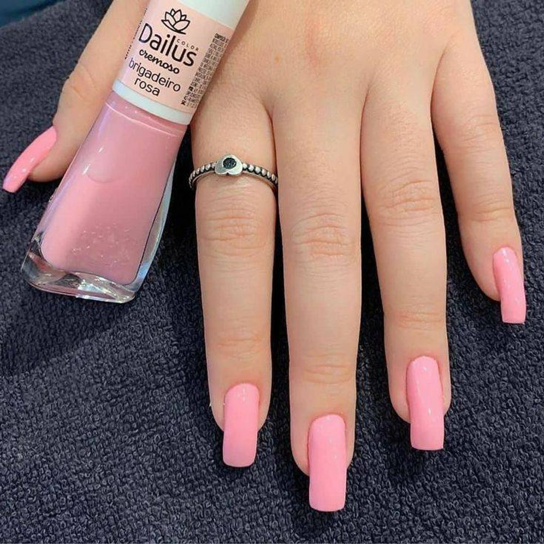 Fashion unhas rosa pastel 