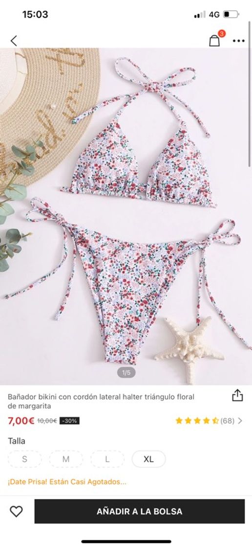 Moda Bikini shein florecitas