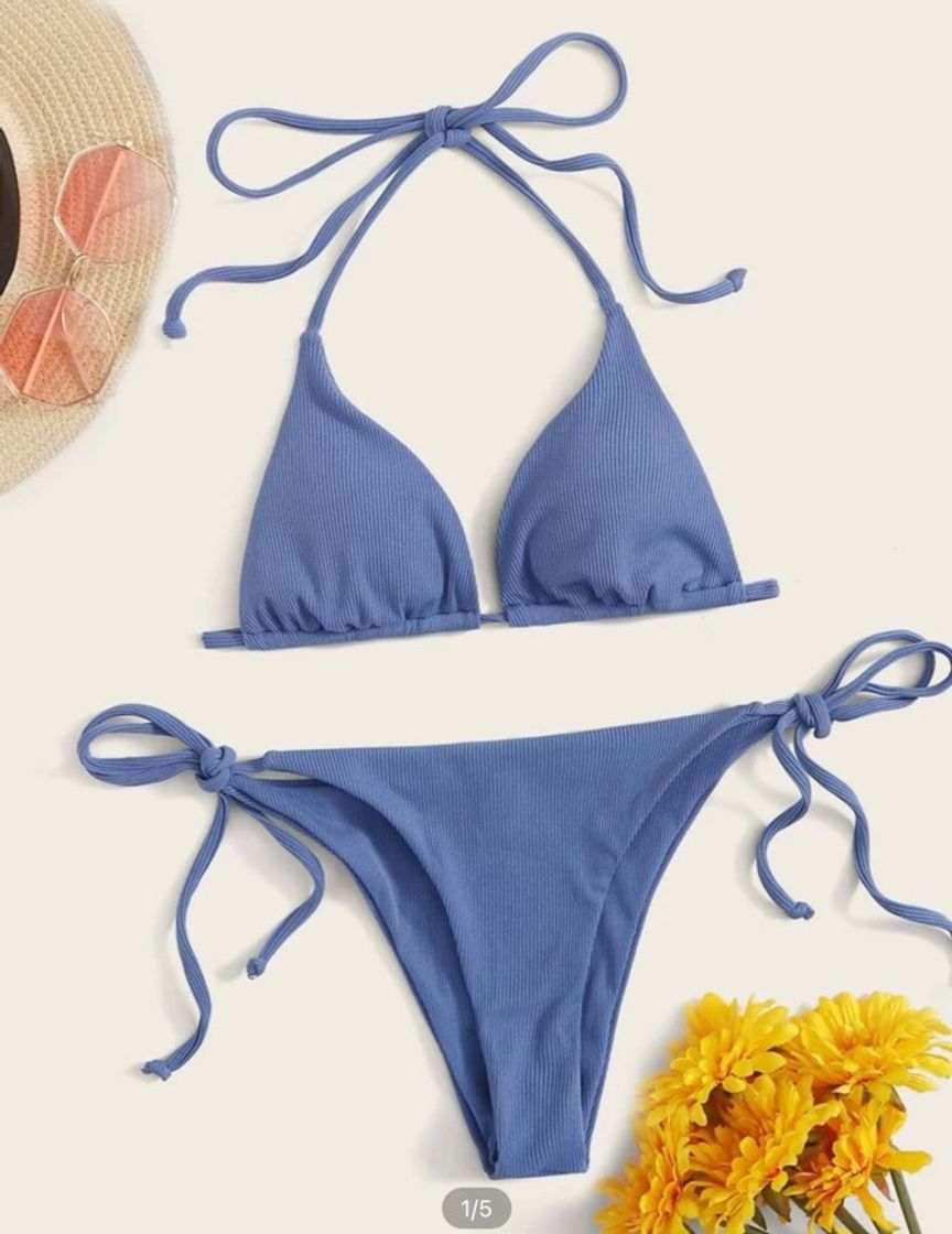 Moda Bikini shein azul