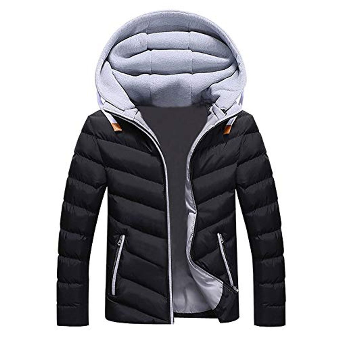 Moda BaZhaHei Hombre Invierno Cazadoras De Plumas Calor Grueso Manga Larga Encapuchado Chaquetas Acolchado Hombre Inverno Chaqueta Acolchada con Capucha De Pelo Espesar Cálido para hoombre