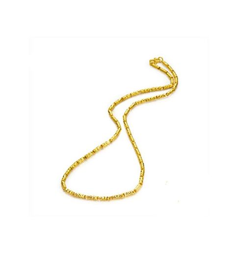 GOWE Mujer Cadena Collar Real 24 K oro joyas boda regalo de compromiso hembra oro puro collares