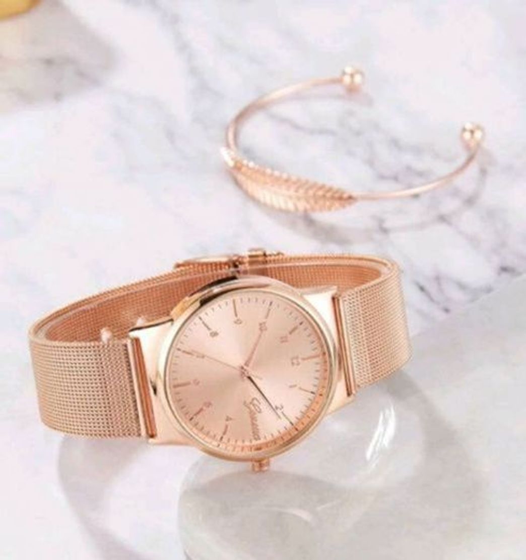 Social Reloj tira con malla con brazalete 🕜