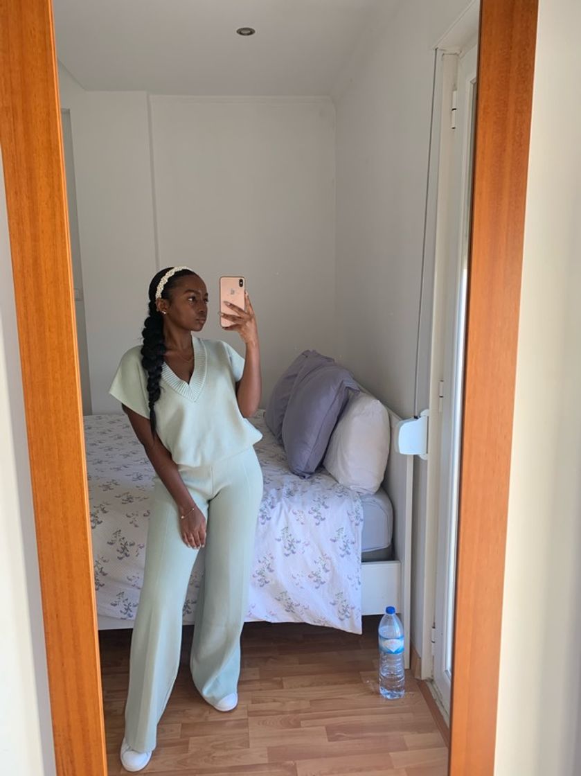 KNIT TROUSERS MINT