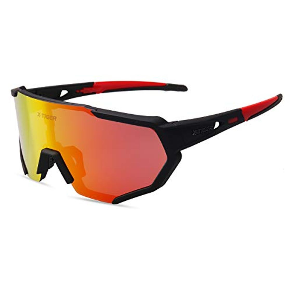 Moda X-TIGER Gafas Ciclismo CE Certificación Polarizadas con 3 Lentes Intercambiables UV 400