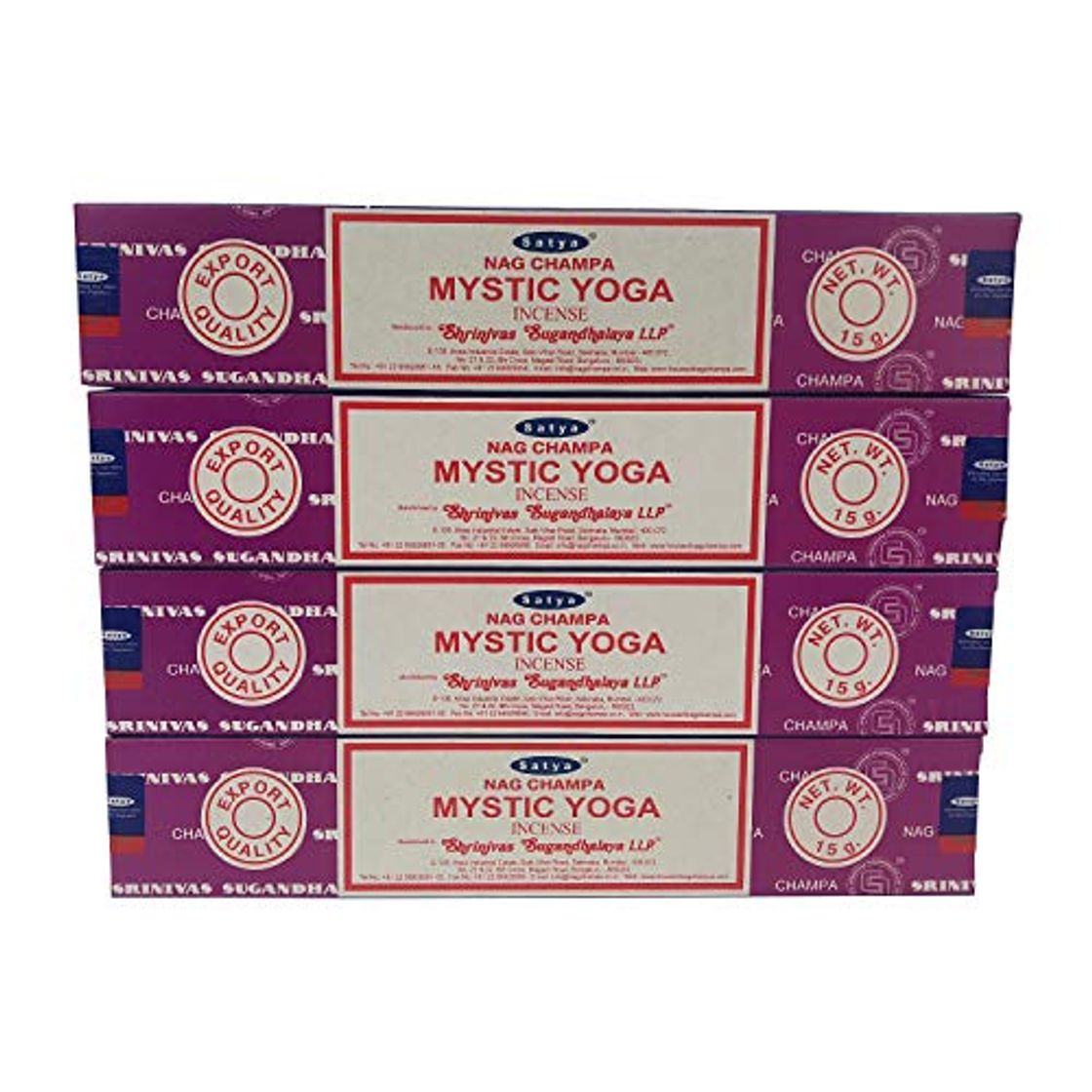 Products 4 x Satya Nag Champa Mystic Yoga varillas de incienso para meditación