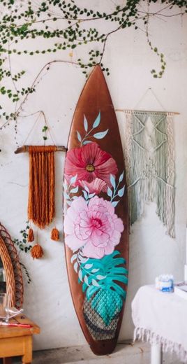 Floral surfboard