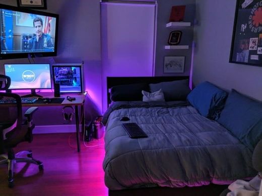 Quarto masculino com led 