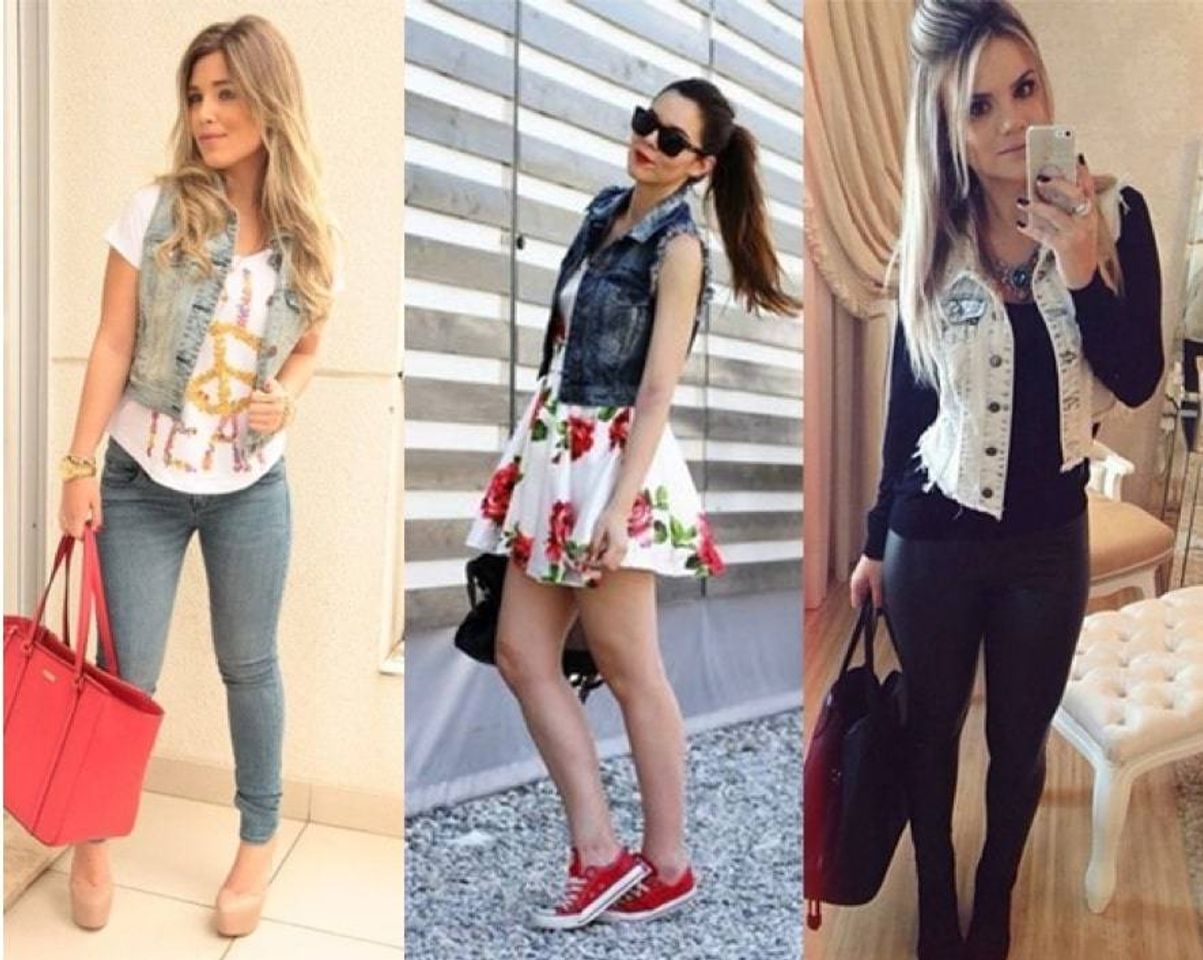 Moda Colete jeans