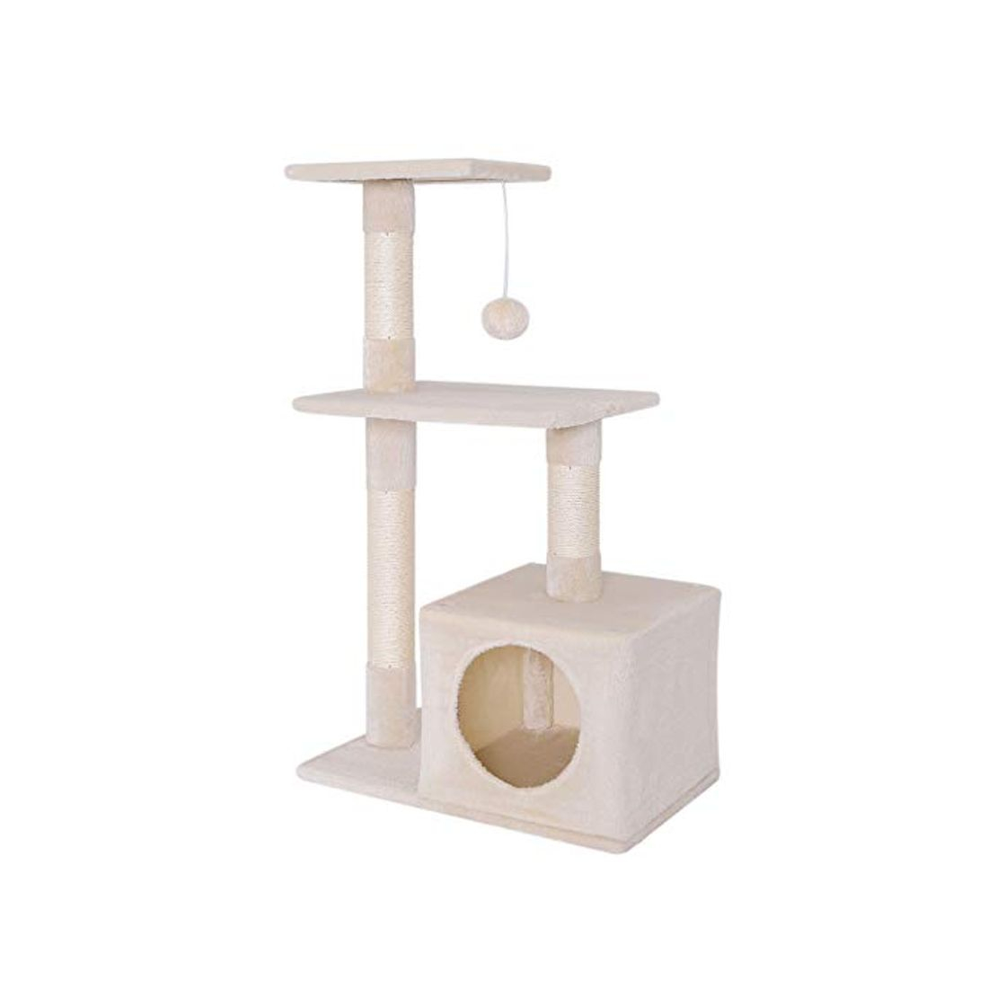 Social dibea Árbol rascador árbol para escalar árbol rascador para gatos Altura 85 cm Beige