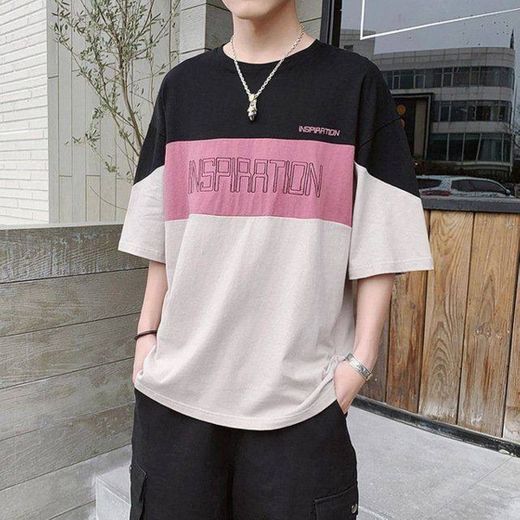 Cotton Shot-sleeved T-shirt Male Loose