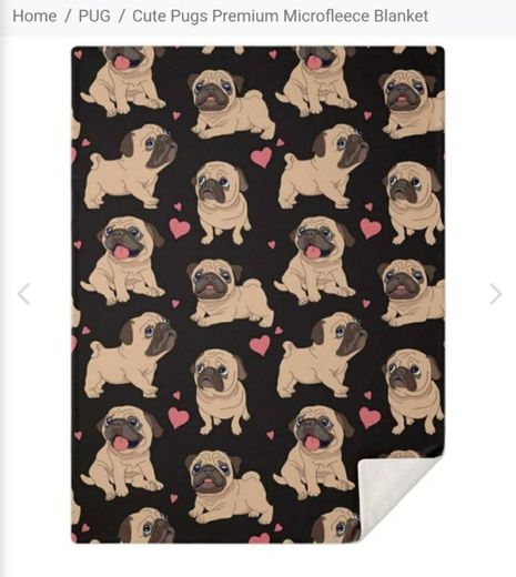 Cute Pugs Microfleece blanket