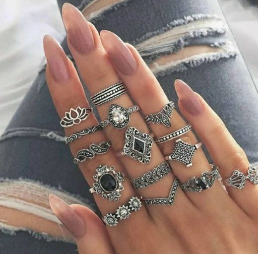 15 unidades set conjunto de anillos