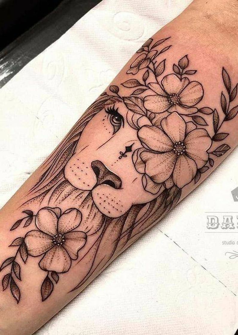 Fashion Tatto de leão 