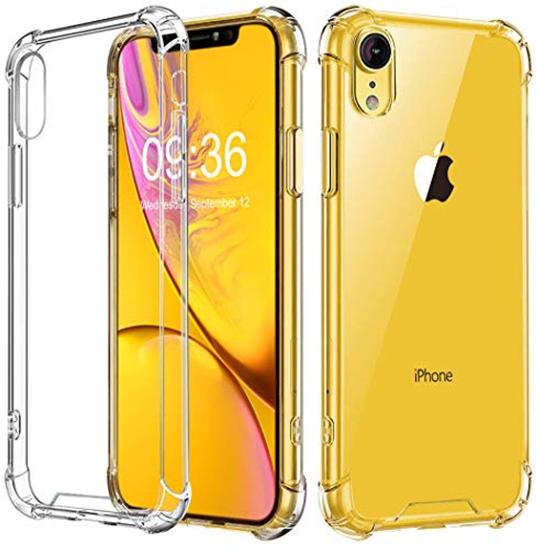 Electrónica Babacom Funda para iPhone XR, Transparente Carcasa para iPhone XR Absorcion de