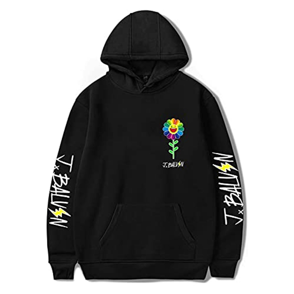 Moda CCEE Moda J Balvin Hoodies Girasoles Mujeres Suéter con Capucha De Manga Larga Hombres Sudadera con Capucha Unisex Oversized Harajuku Suéter Informal