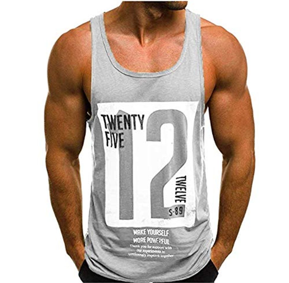 Fitness Camiseta de Tirantes Deportiva Hombre Tirantes Culturismo Fitness Deportiva