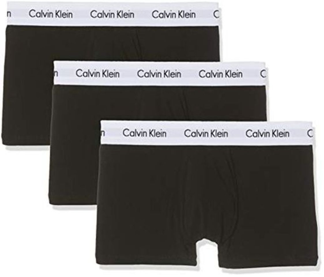 Moda Calvin Klein 3p Low Rise Trunk Bóxer, Schwarz