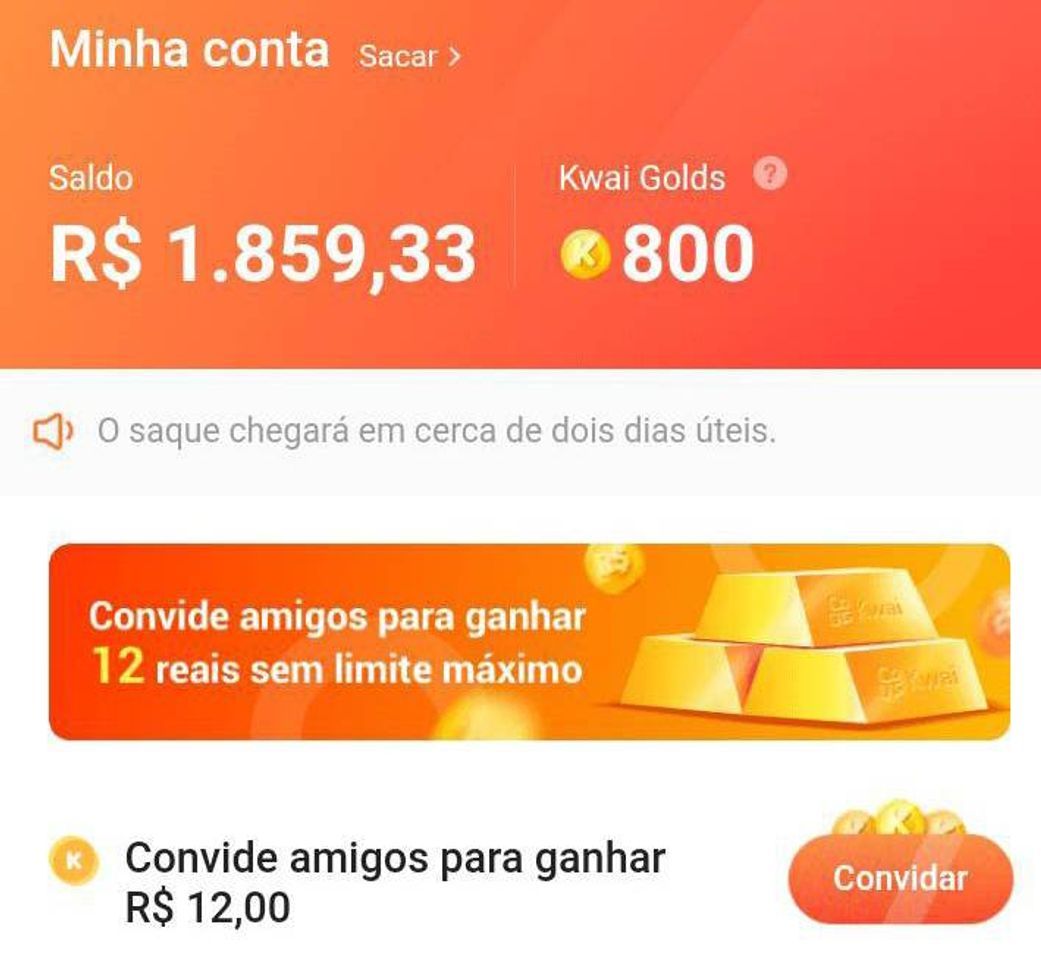 Aplicaciones Ganhei quase 2 mil reais em uma semana nesse app 