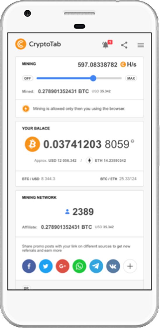 App CryptoTab Browser Mobile