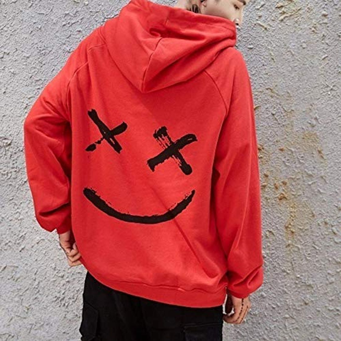 Fashion Hoodie Suéter Sudaderas con Capucha De Cara Sonriente para Hombre