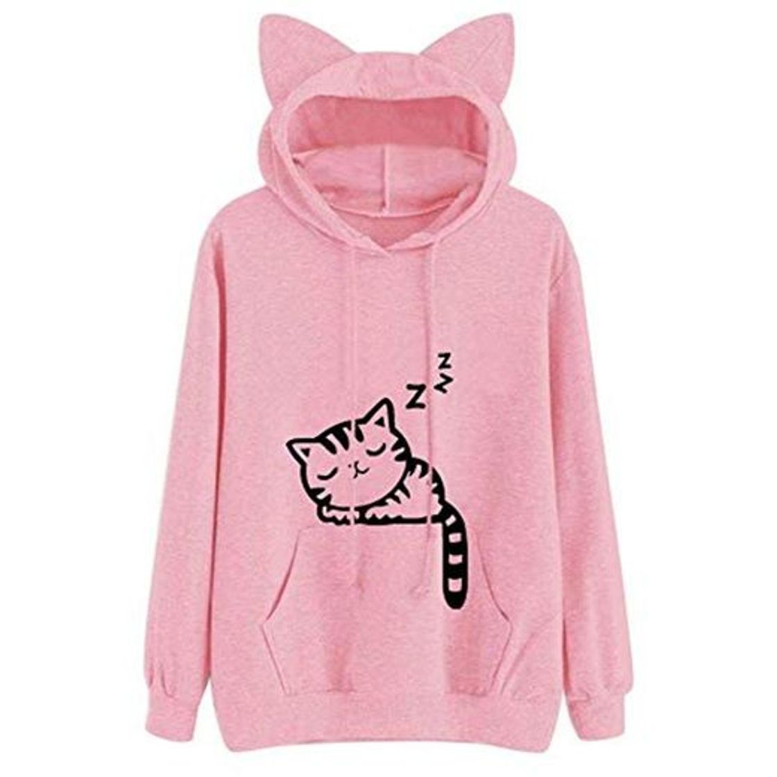 Fashion Generic Brands 2020 Nuevo Harajuku Sudadera con Capucha para Mujer Sudadera con Capucha Kawaii   Winter Cat Pattern Sudaderas con Capucha de Manga Larga