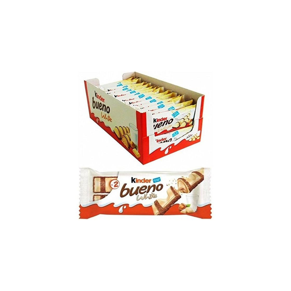 Producto KINDER BUENO BLANCO 2 BARRITAS 43 GR