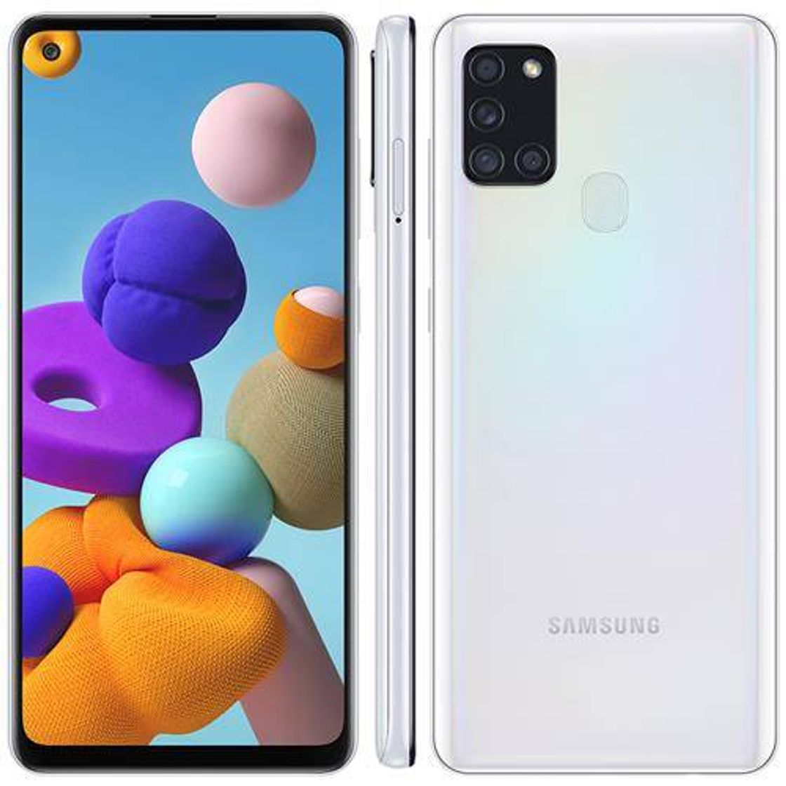 Moda Smartphone Samsung Galaxy A21s, 64GB - Branco