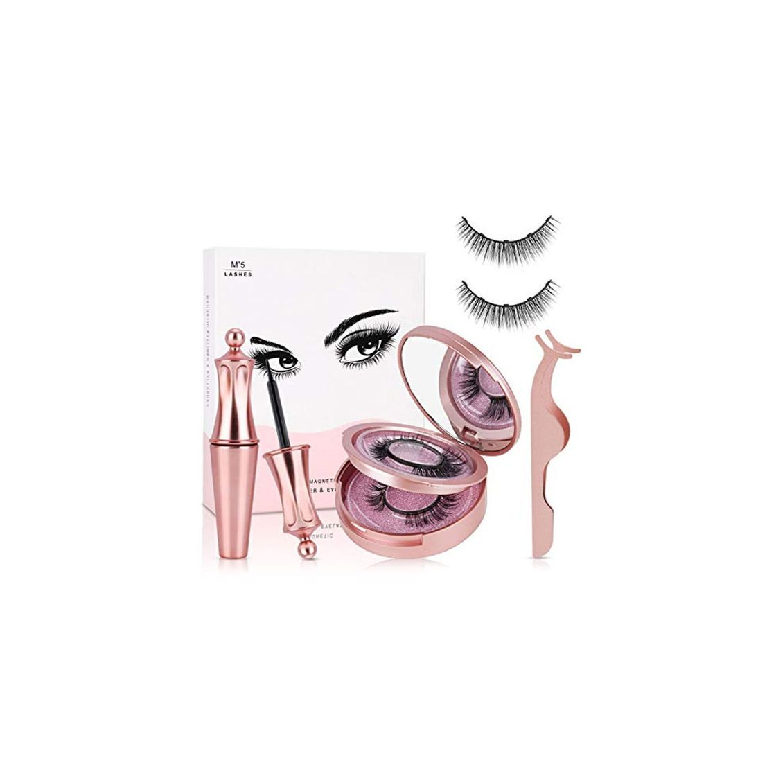 Social Pestañas Magnéticas, Winpok Magnético delineador Impermeable De Larga Duración, Delineador De Ojos