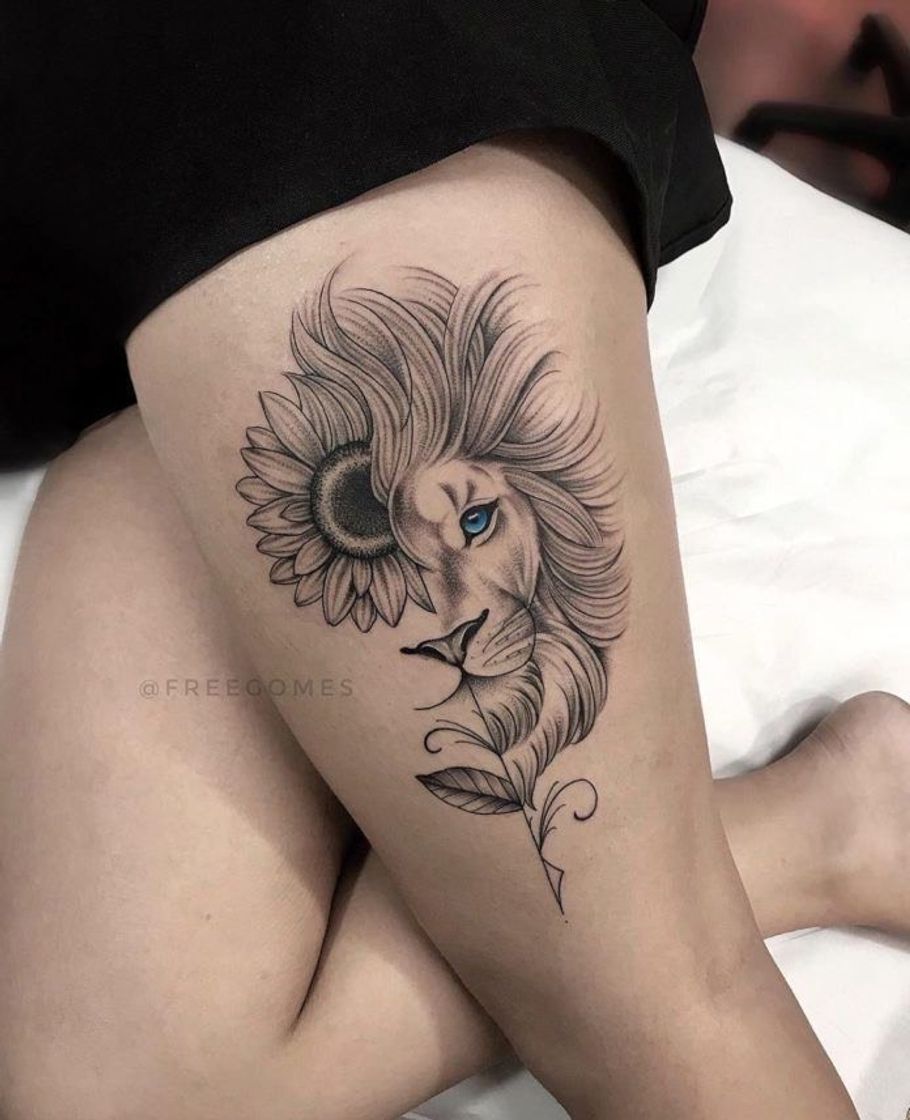 Moda Tattoo de leão perfeita 🥰