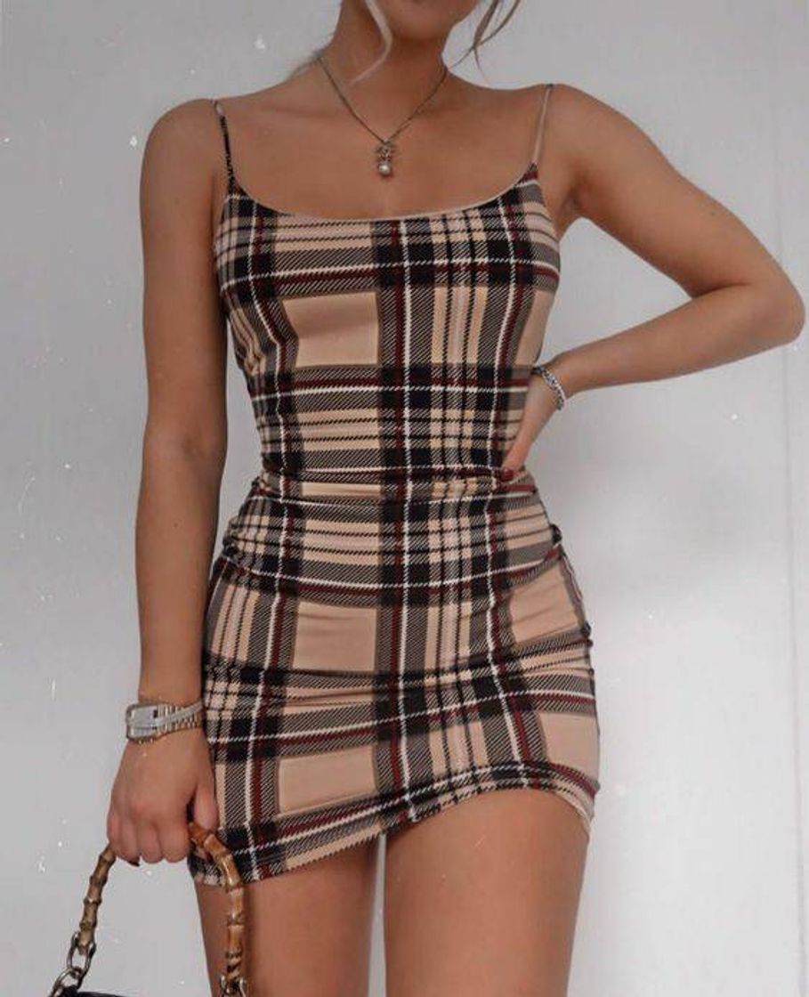 Social Vestido xadrez