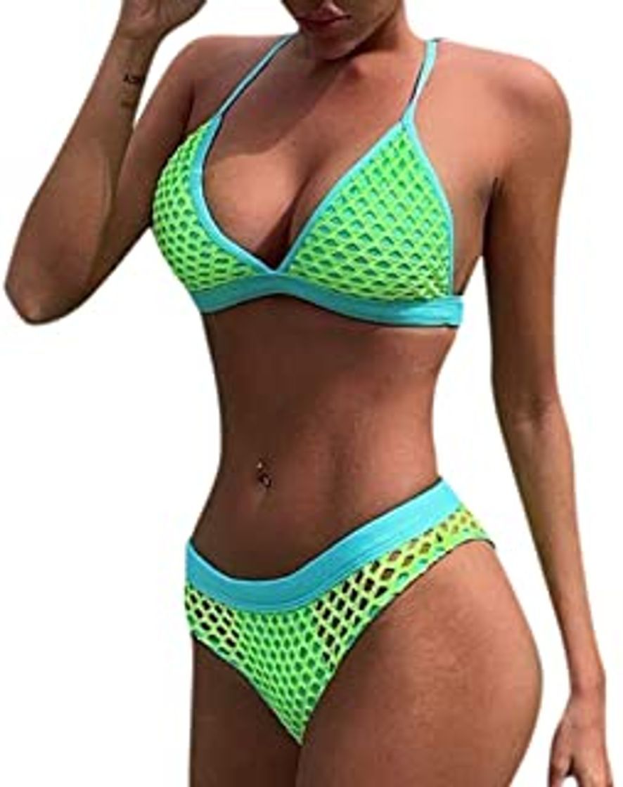 Productos Mxjeeio 2019 Push up Seaside Beach Colorful Choose Womens Sujetador Acolchado Bikini Set Traje de baño con Lentejuelas con Estampado de Lentejuelas en la Playa Conjunto de Bikini de Bikini brasileño