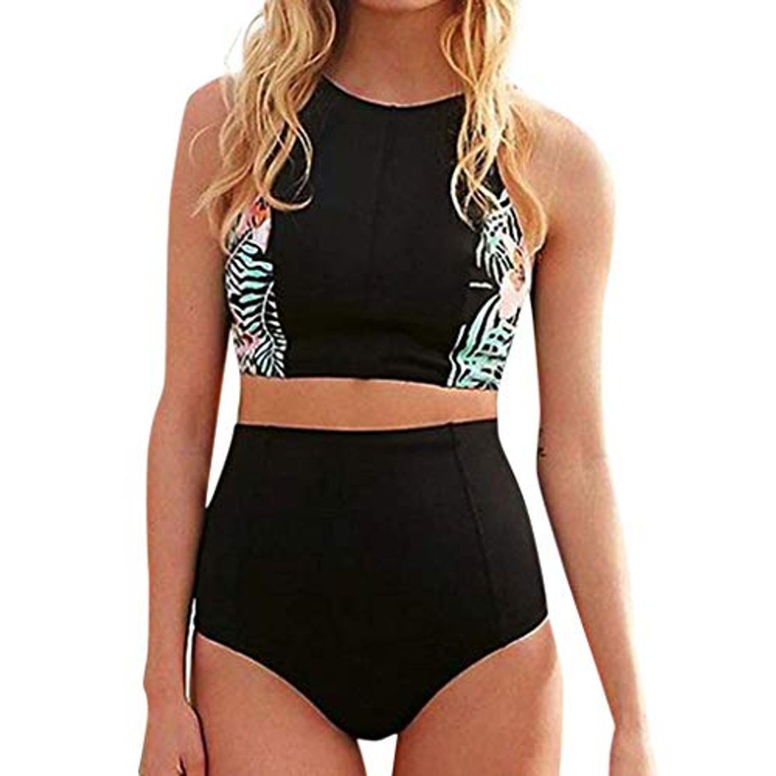 Product Ropa de Playa Mujer Bikinis Cintura Alta Trajes de Baño Mujer Retro Conjunto de Bikini